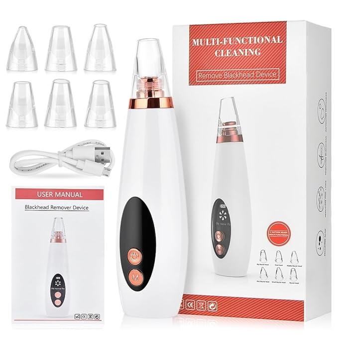 DUNO PoreSuction Pro™ – 6-in-1 Deep Clean Blackhead Remover