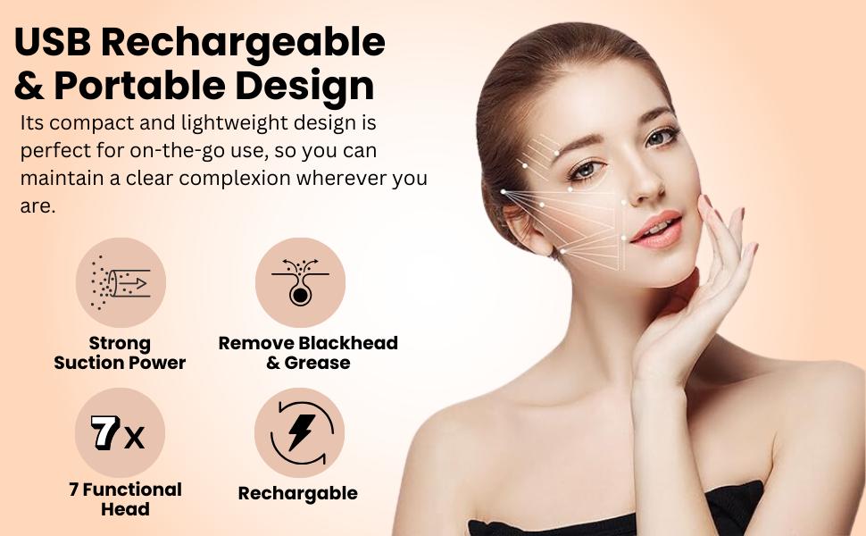DUNO PoreSuction Pro™ – 6-in-1 Deep Clean Blackhead Remover