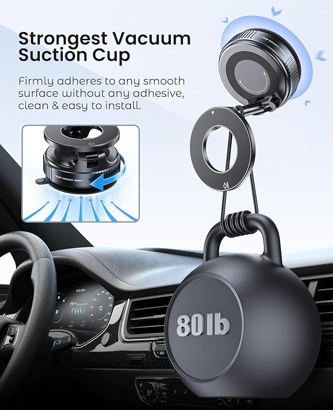 Duno™ Magnetic MagSafe Car Mount — 360° Strong Hold Phone Holder for Smooth & Safe Driving