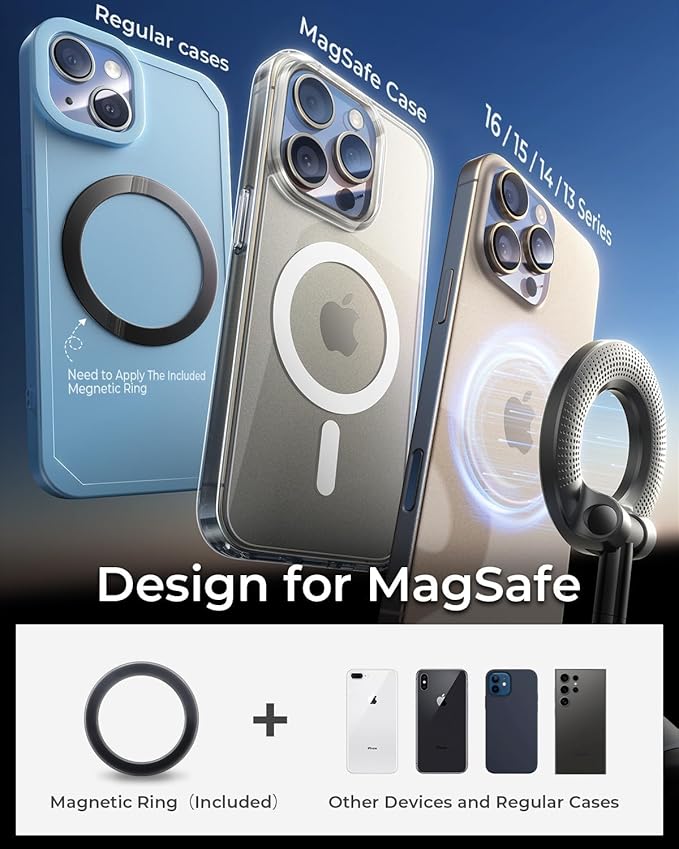 Duno™ Magnetic MagSafe Car Mount — 360° Strong Hold Phone Holder for Smooth & Safe Driving