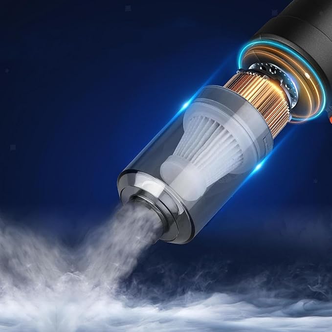 3 in 1 Duno Mini Car Vacuum Cleaner – Portable Handheld Car Vacuum for Quick & Deep Cleaning